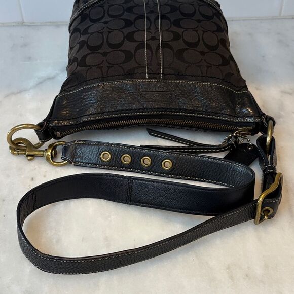 Coach Jacquard Signature Logo Convertible Crossbody Small Bucket Bag (#3) - Picture 11 of 16